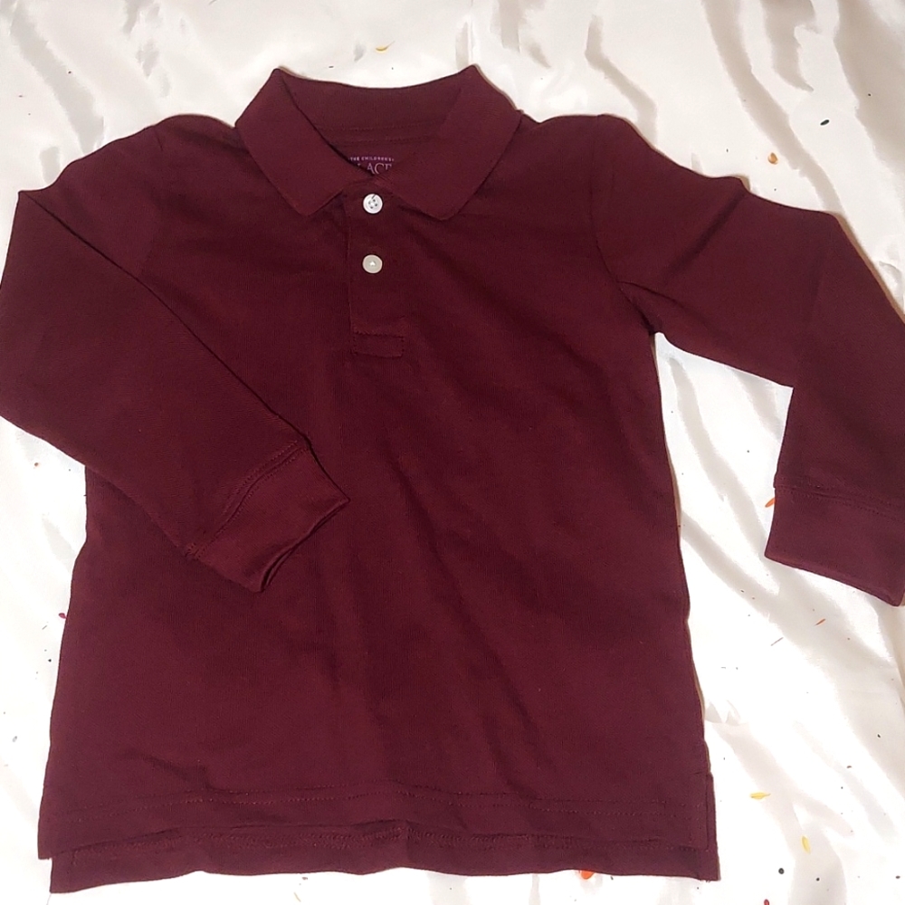 Boys uniform long sleeve polo